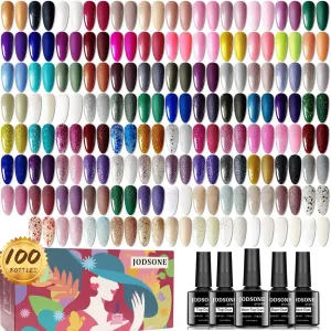 100 Pieces Matte Gel Nail Polish Multi-Color