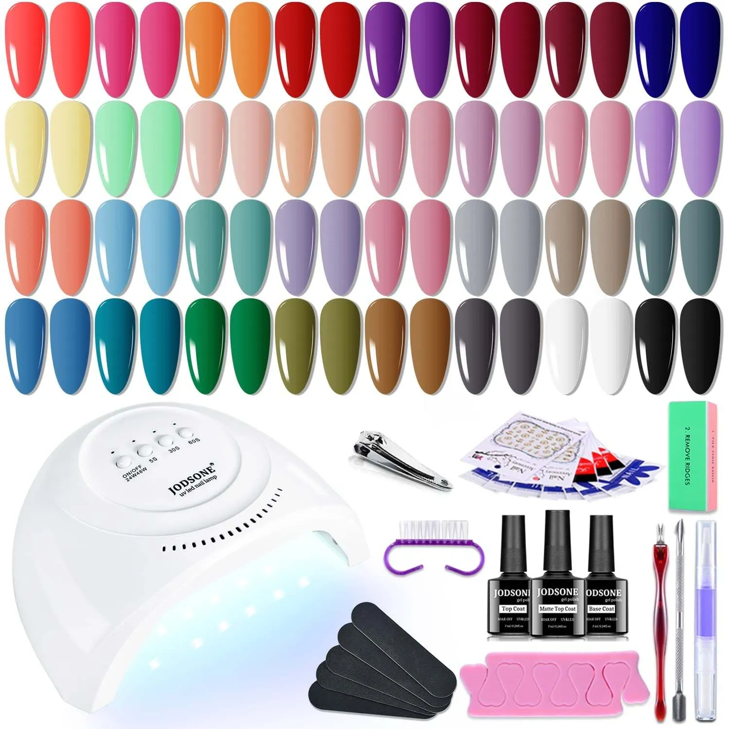 100 Pieces Matte Gel Nail Polish Multi-Color