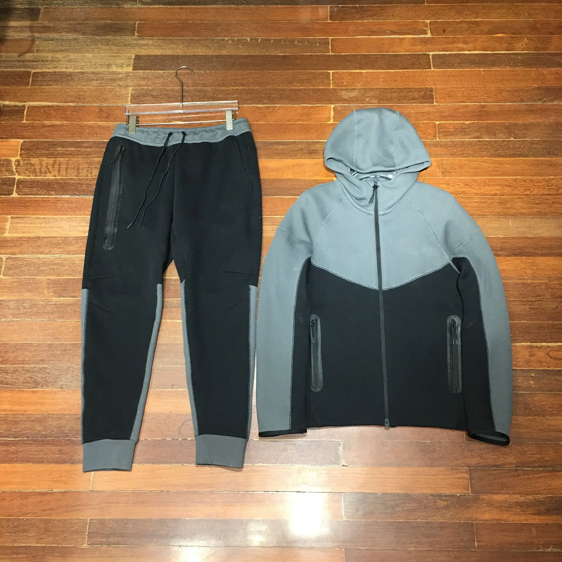 2024 spring and autumn new sports suit men's knitted casual hooded cardigan 922 jacket and 002 sweatpants