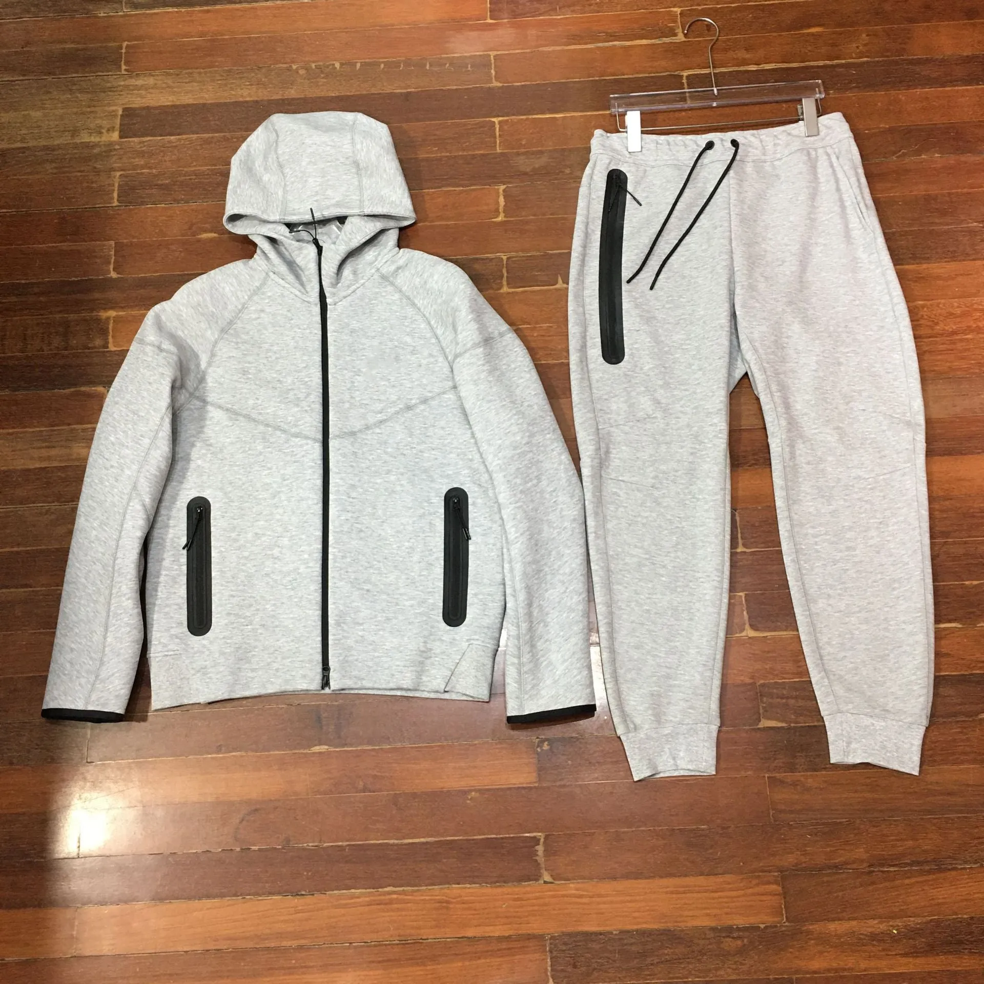 2024 spring and autumn new sports suit men's knitted casual hooded cardigan 922 jacket and 002 sweatpants