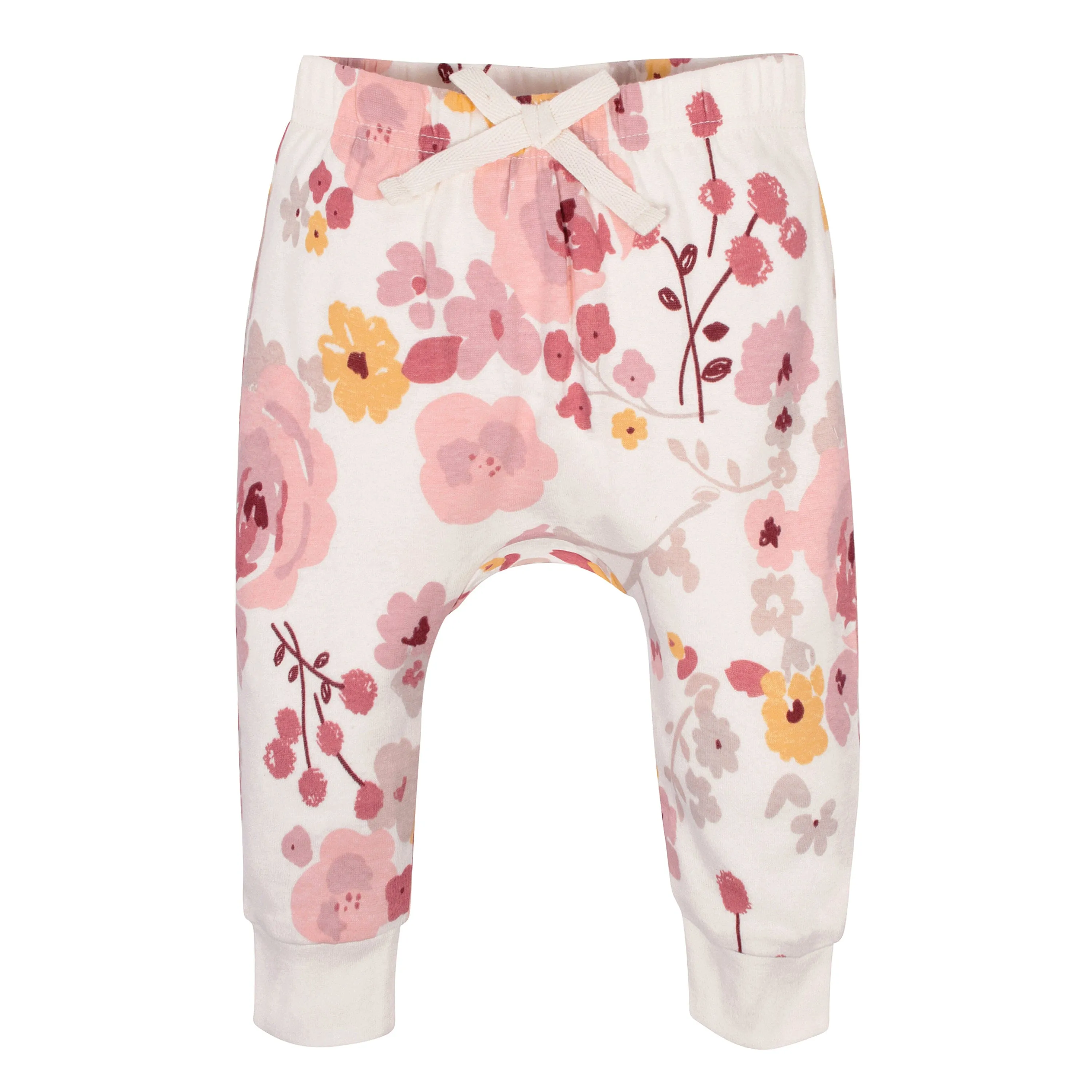 4-Pack Baby Girls Pink Floral Jogger Pants