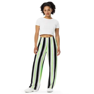 Agender Pride Flag Wide-Leg Pants