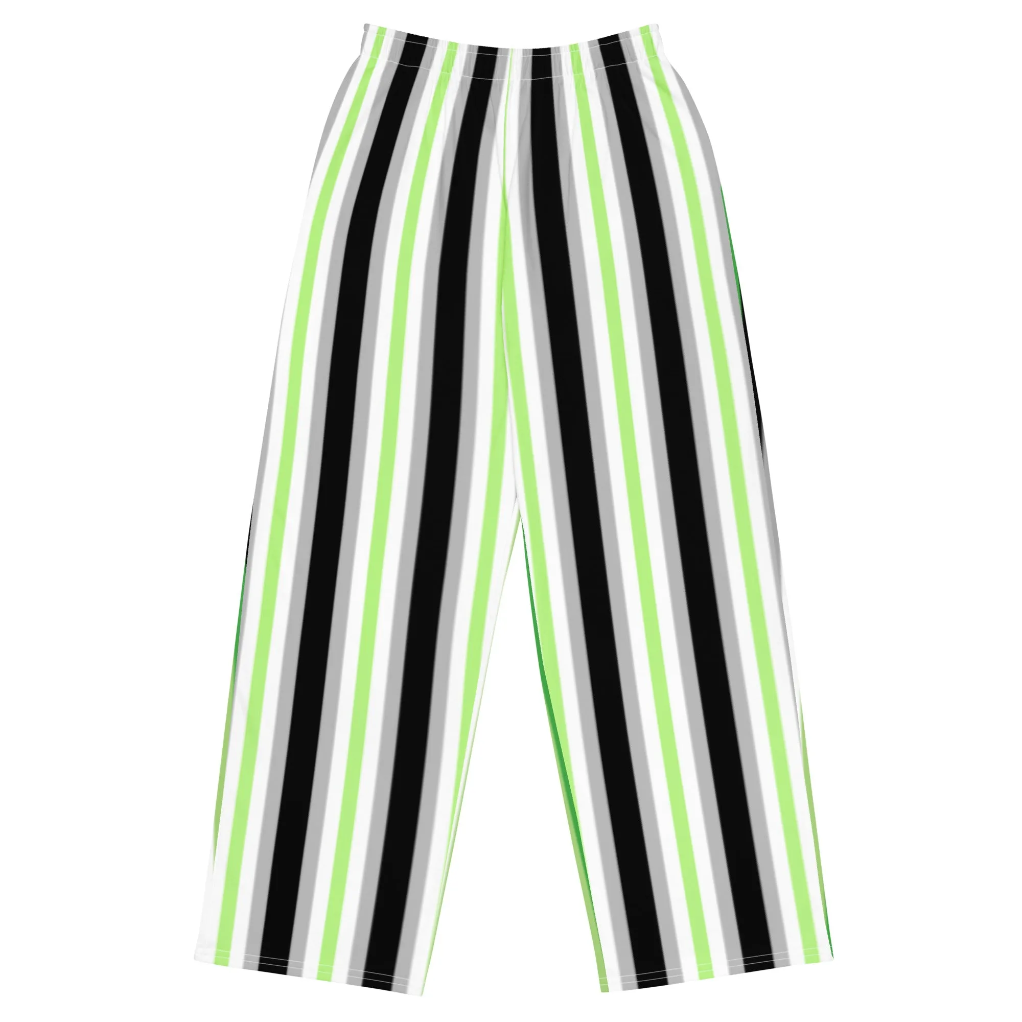 Agender Pride Flag Wide-Leg Pants