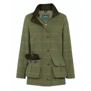 Alan Paine Rutland Ladies Tweed Waterproof Coat - Artichoke