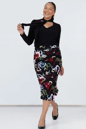 Andi Midi Tube Skirt in Boronia