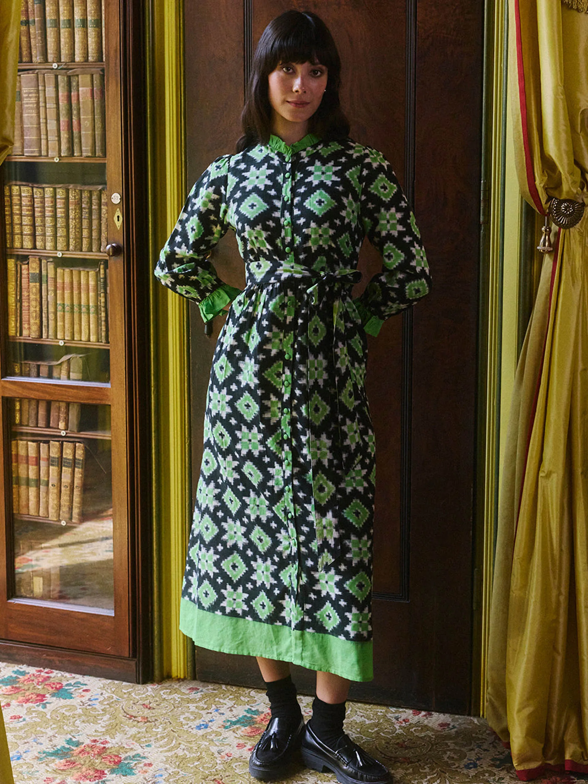 Apple ikat Tilly dress