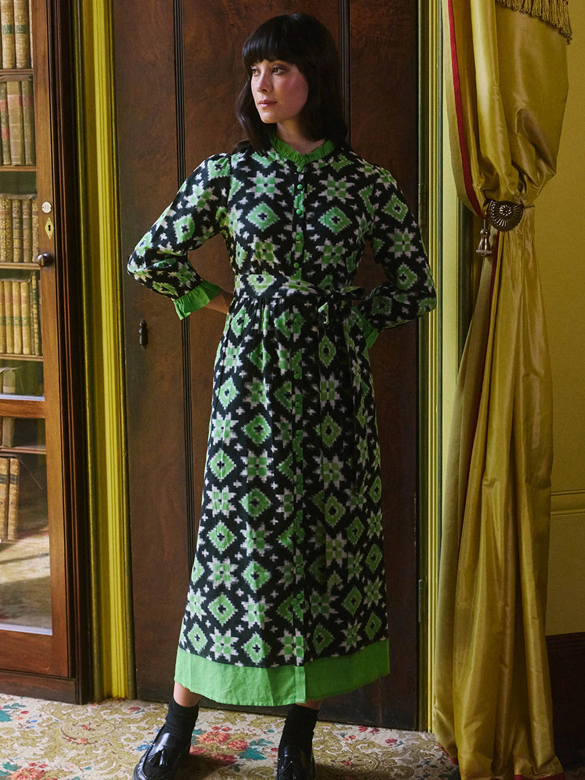 Apple ikat Tilly dress