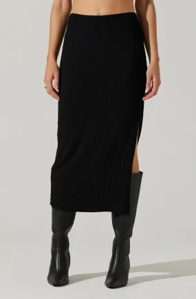 AST Keely Textured Skirt in Black