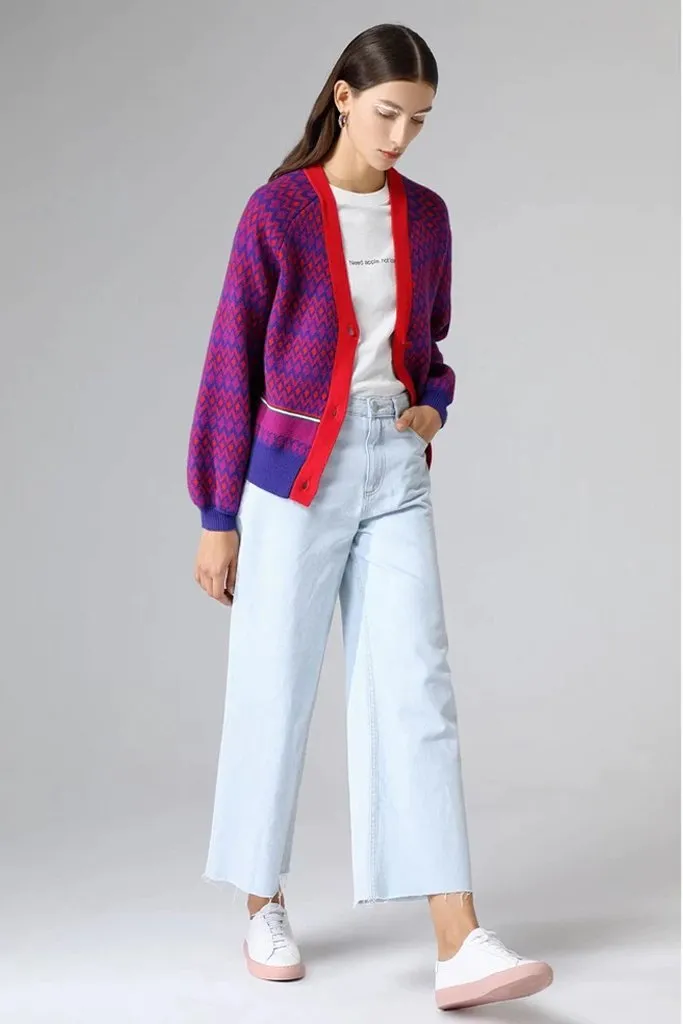 Avary Multicolor Knit Cardigan