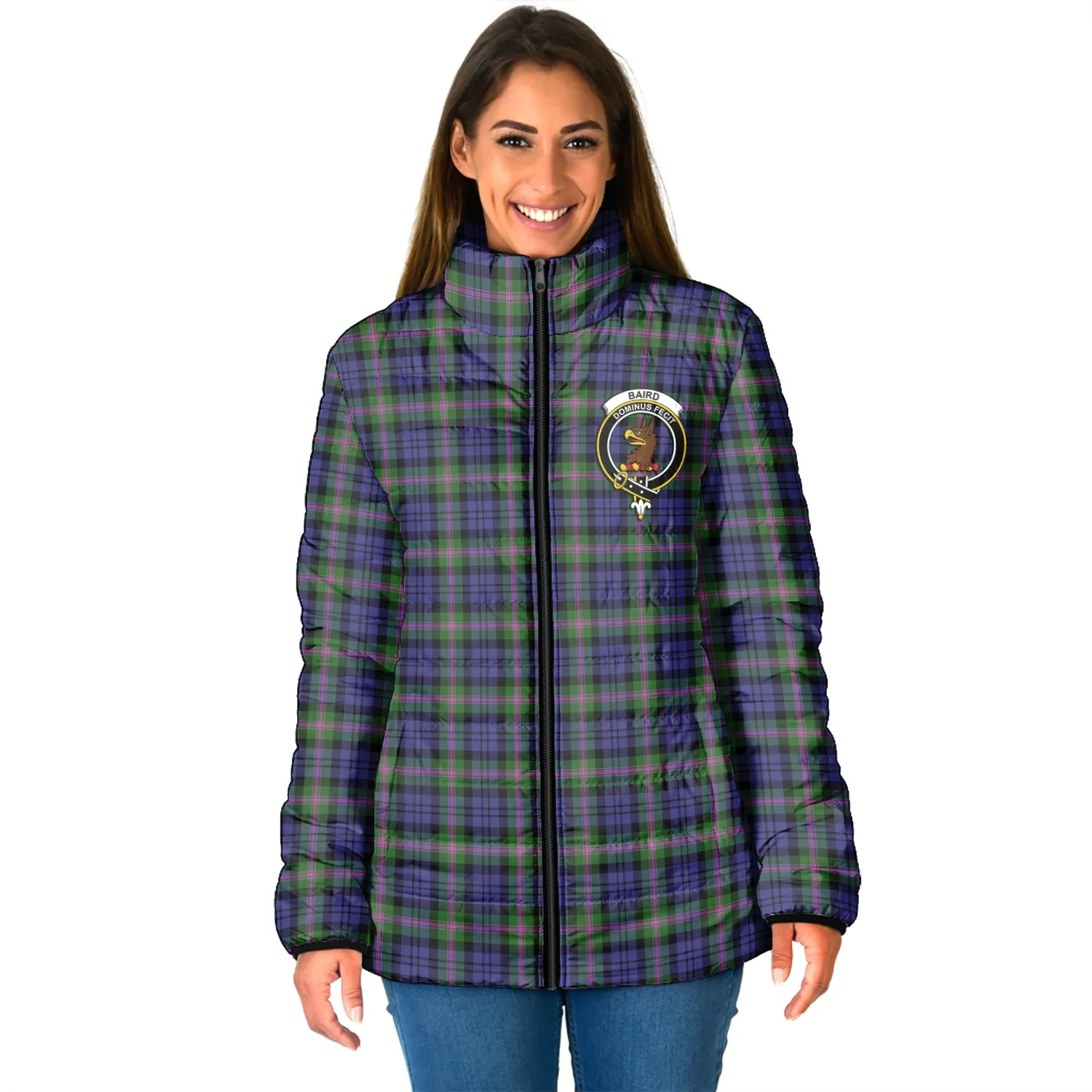 Baird Modern Tartan Padded Jacket with Family Crest