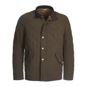 Barbour Shoveler Mens Quilted Jacket - Dark Olive