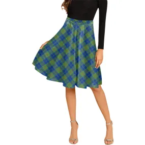 Barclay Hunting Ancient Tartan Melete Pleated Midi Skirt