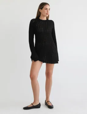 Beyond the Sea Mini Dress | Black