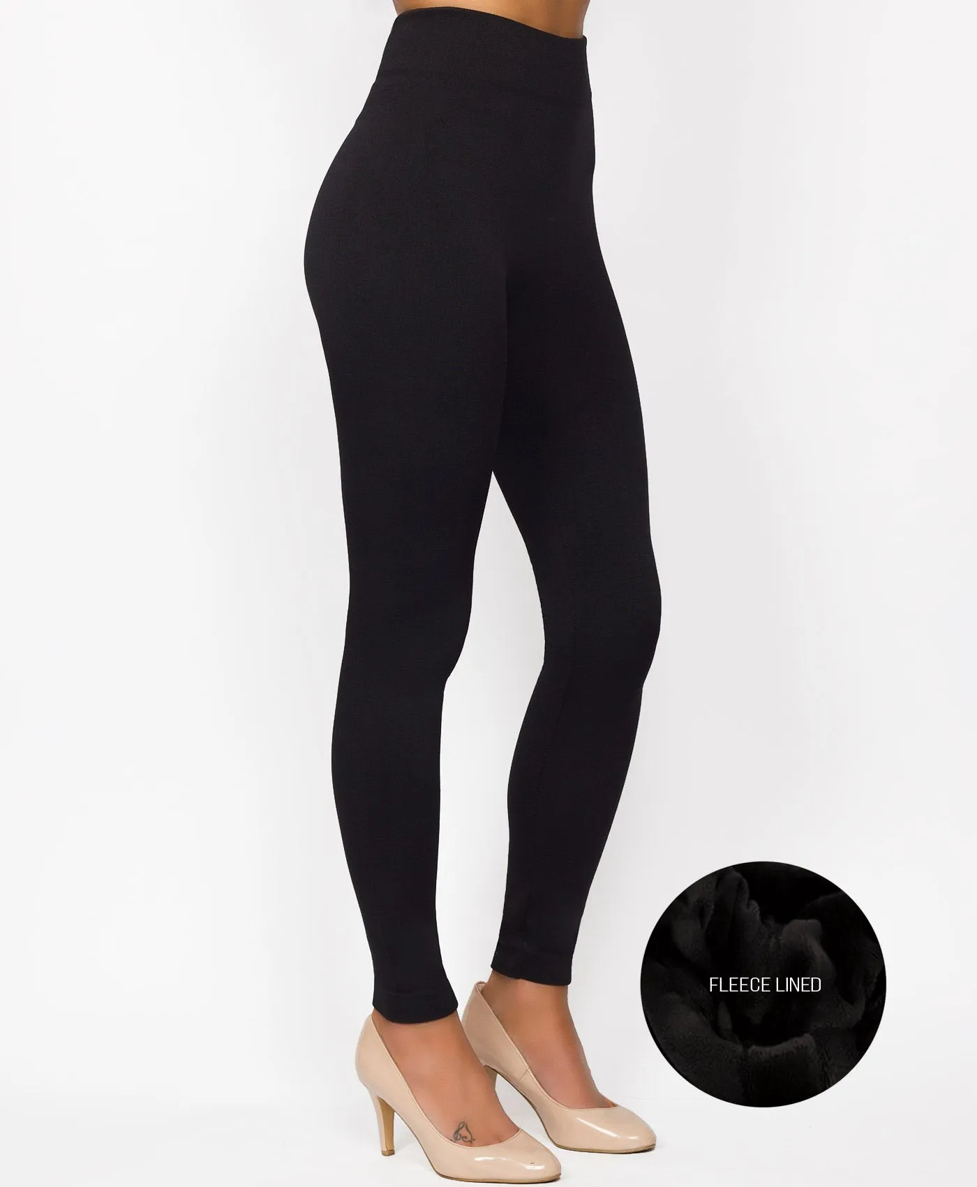 Black Fur Fleece Lined Leggings