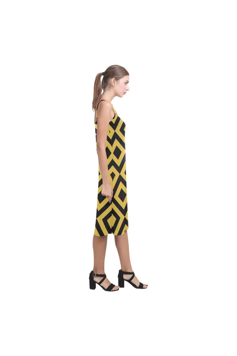 Black, Gold, & Diamonds Alcestis Slip Dress