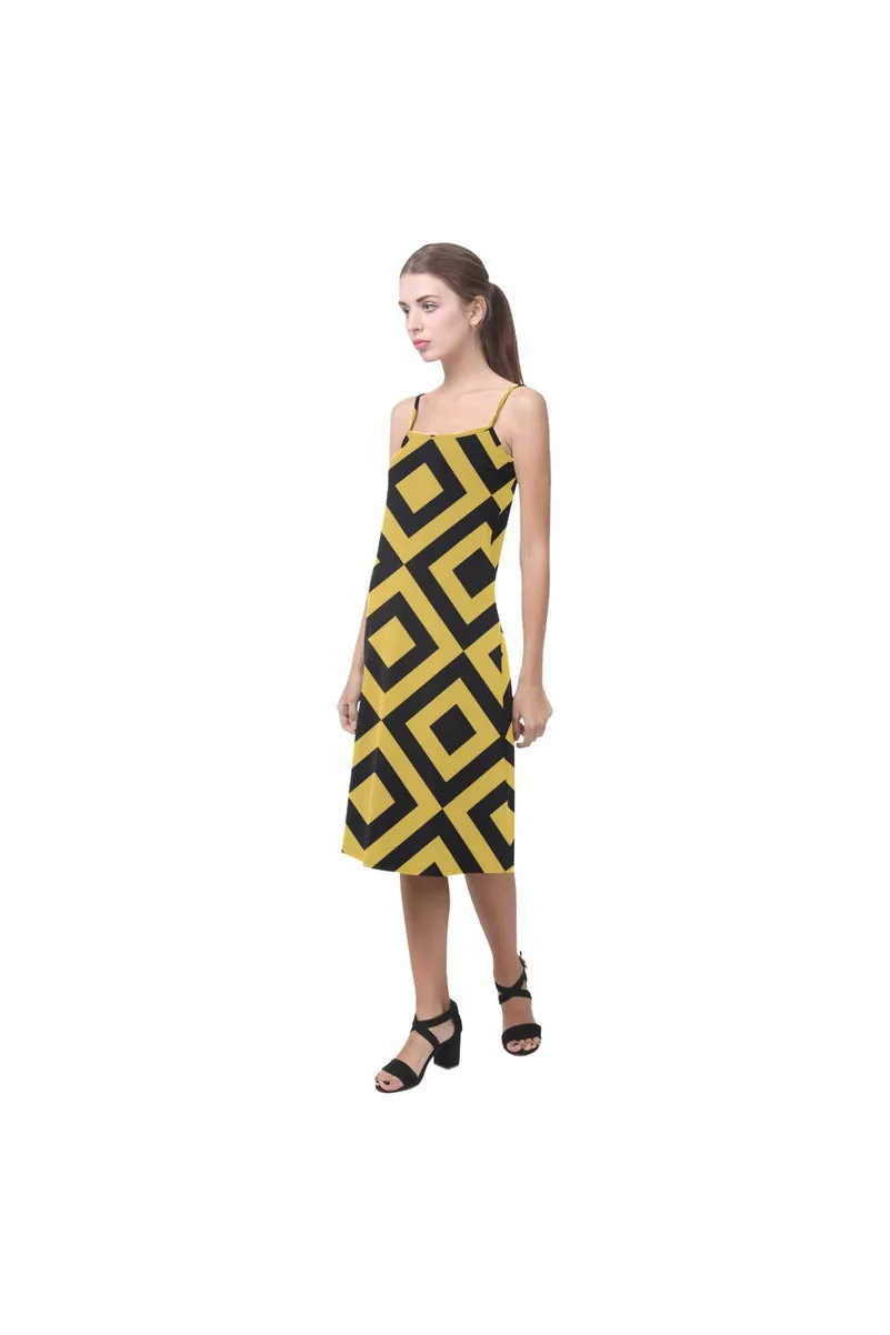 Black, Gold, & Diamonds Alcestis Slip Dress