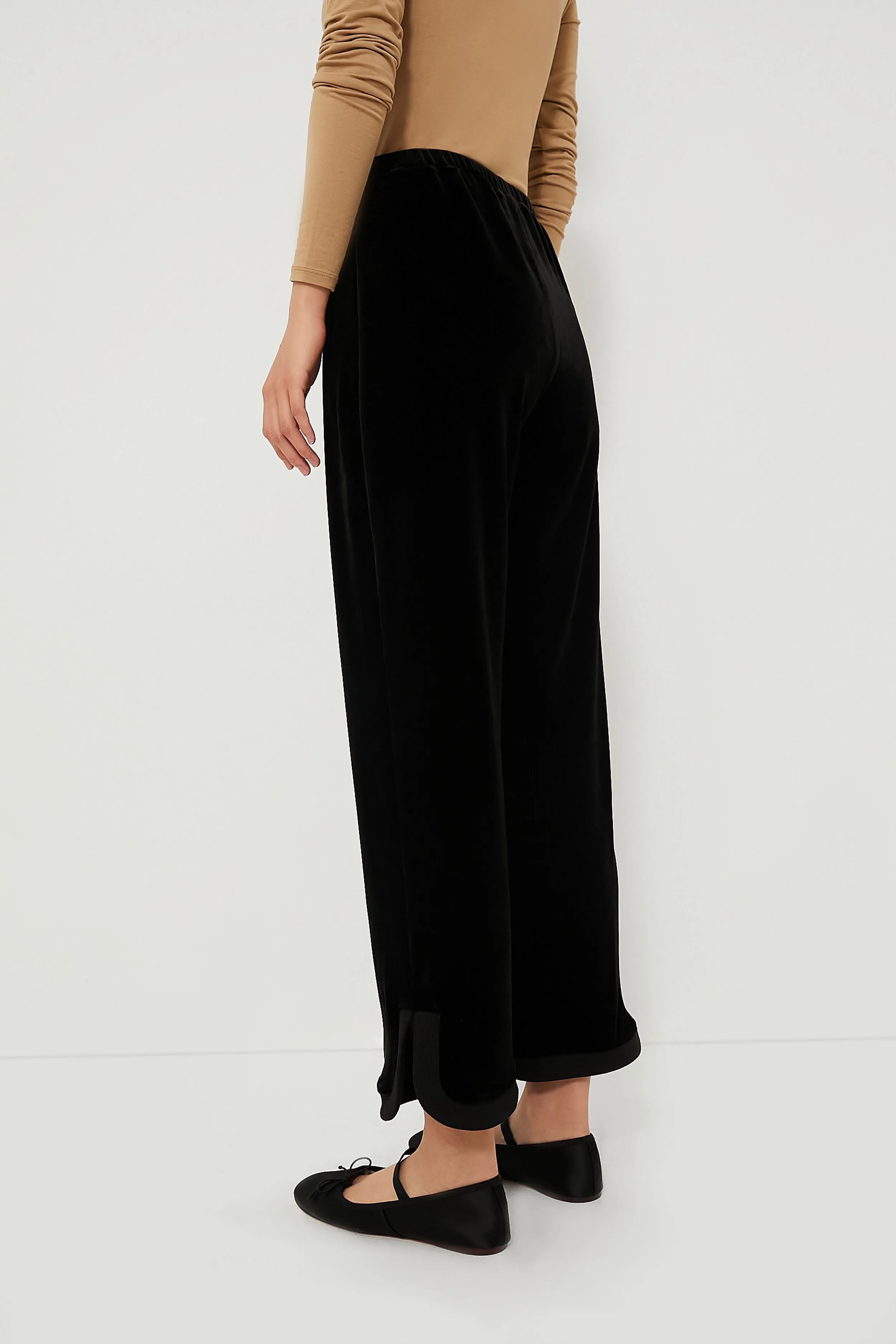 Black Velour Jojo Pants