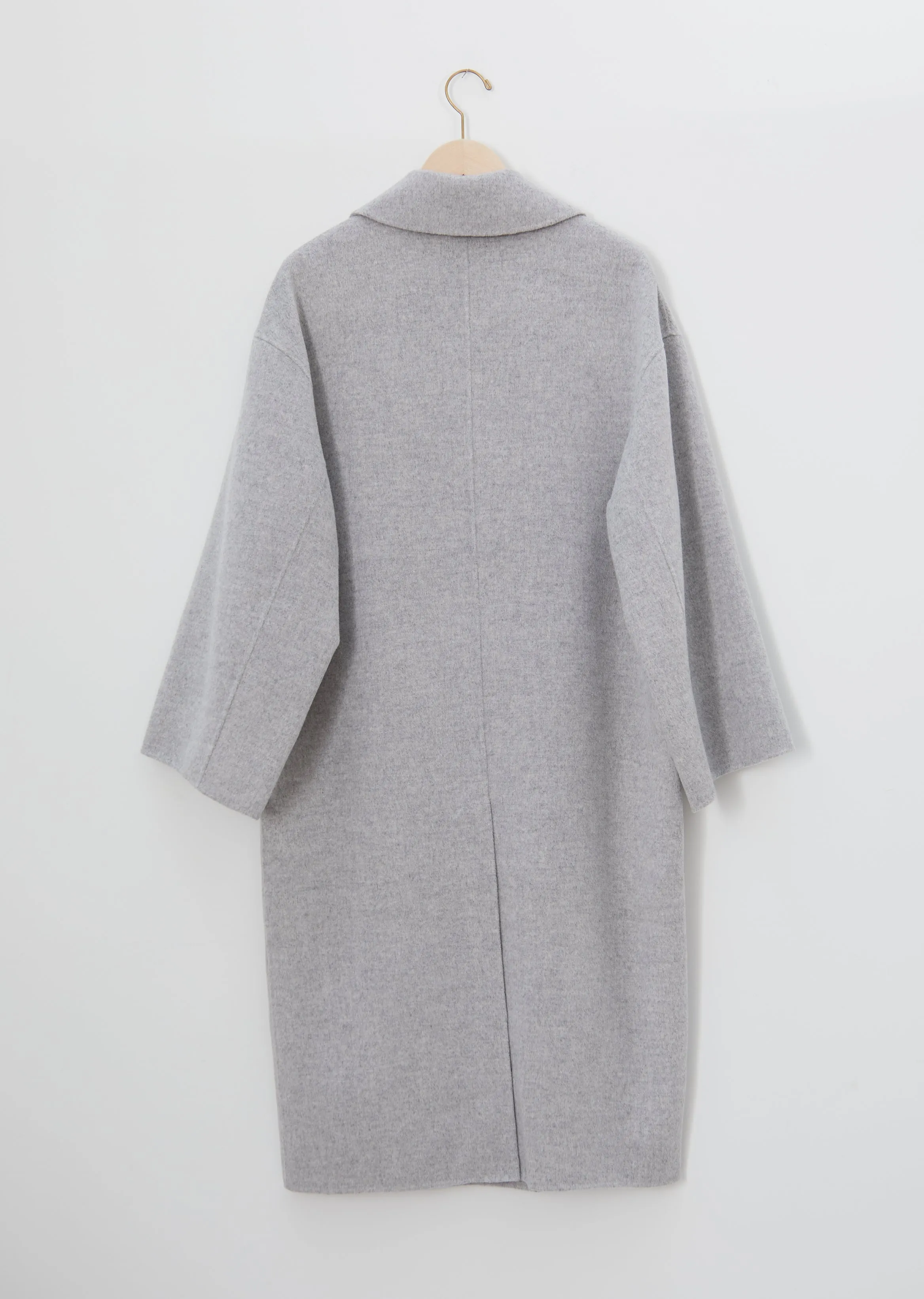 Borneo Wool & Cashmere Coat — Grey Melange