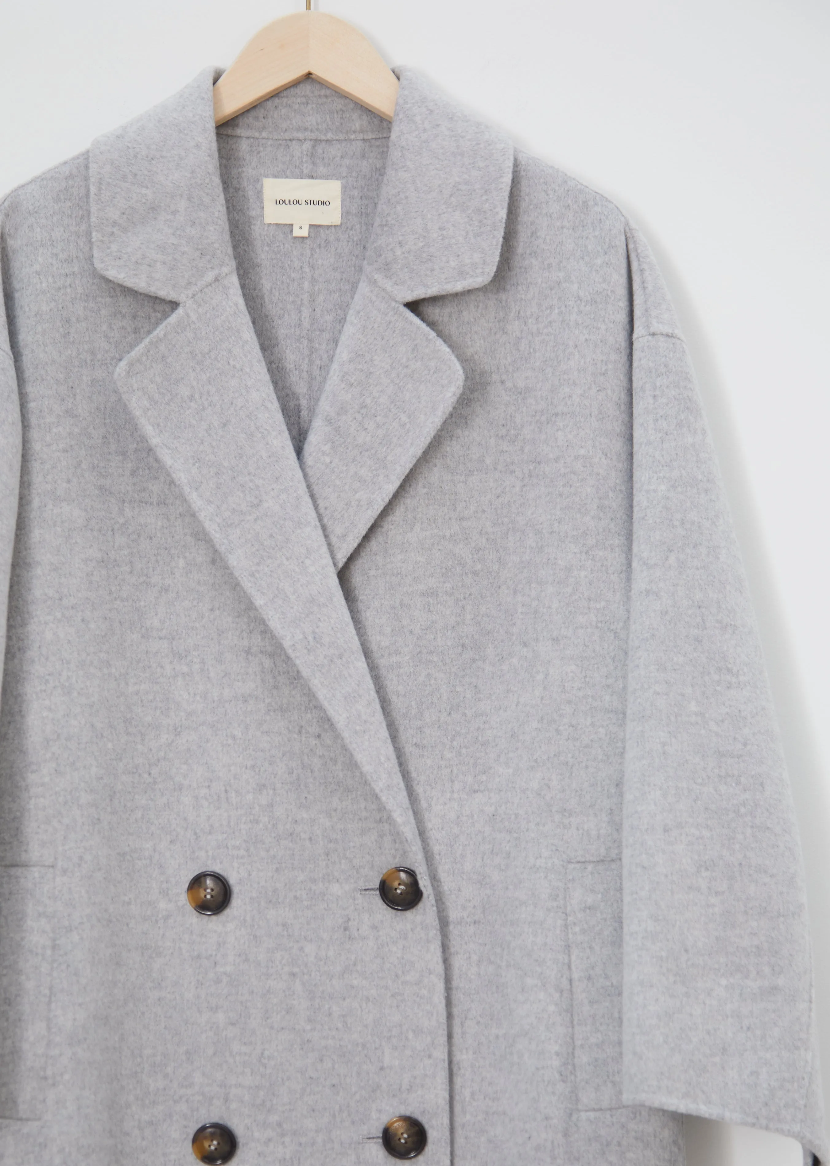 Borneo Wool & Cashmere Coat — Grey Melange