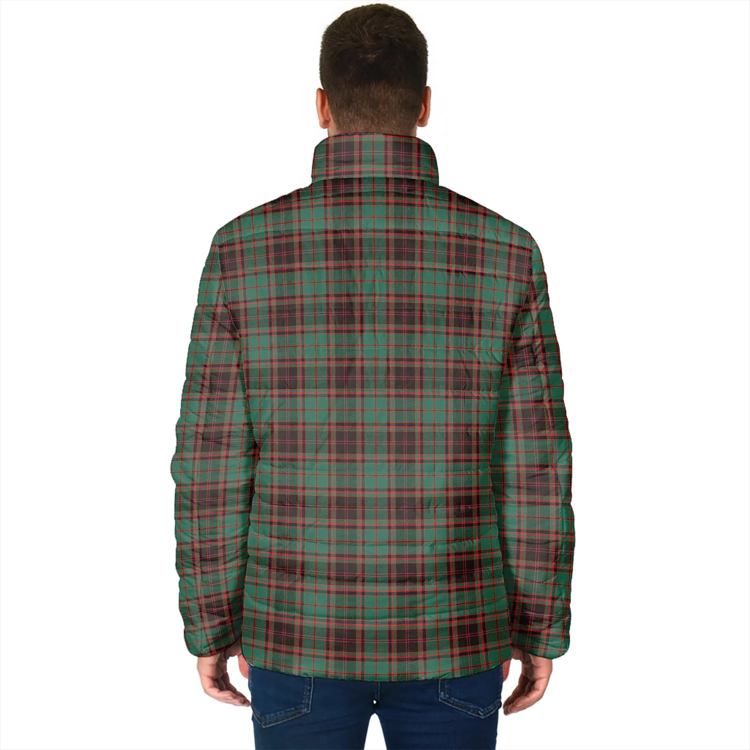 Buchan Ancient Tartan Padded Jacket with Family Crest