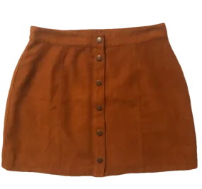 BURNT ORANGE ARIZONA JEANS SKIRT (SZ L)