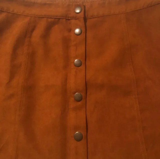 BURNT ORANGE ARIZONA JEANS SKIRT (SZ L)