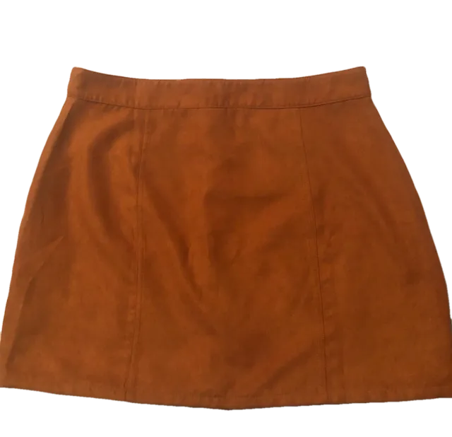 BURNT ORANGE ARIZONA JEANS SKIRT (SZ L)