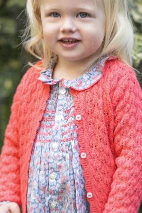 Cardigan - Corail maille ajourée