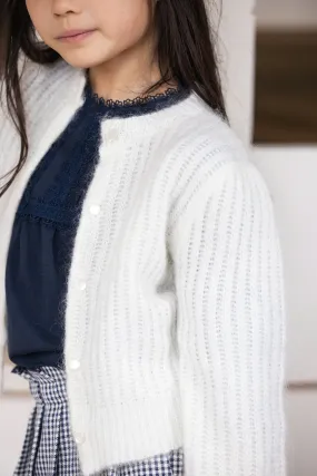 Cardigan - Ecru en mohair