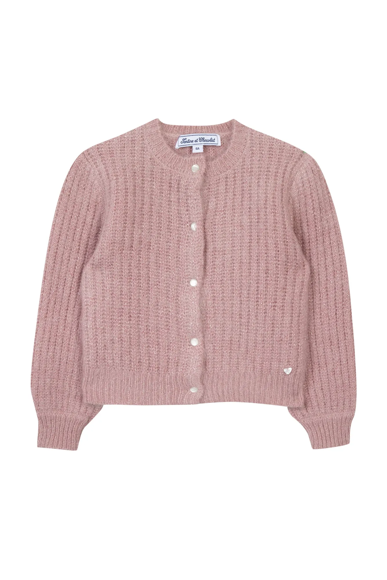 Cardigan - Rose en mohair