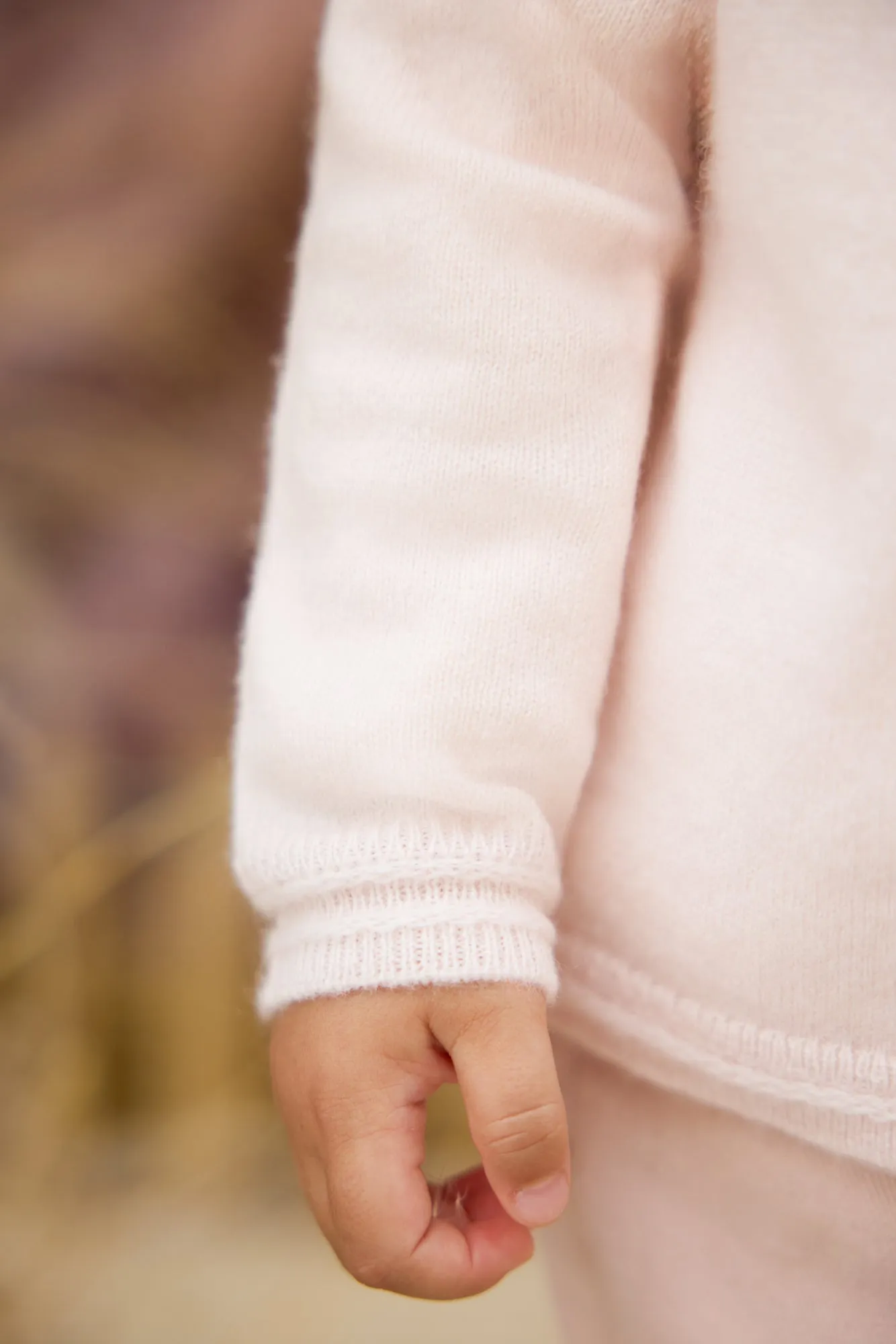 Cardigan - Rose pâle cachemire