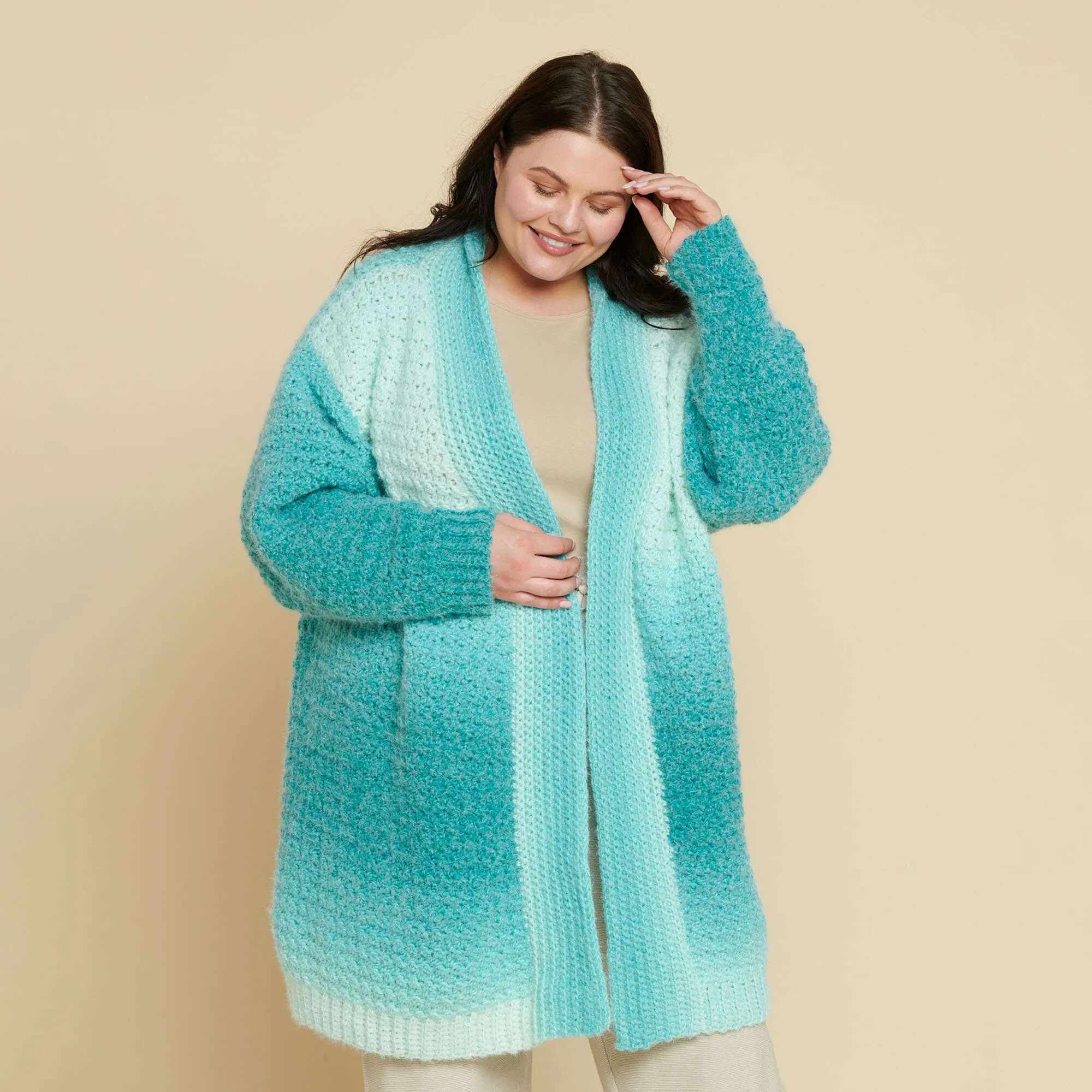 Caron Crochet Slounge Cardigan