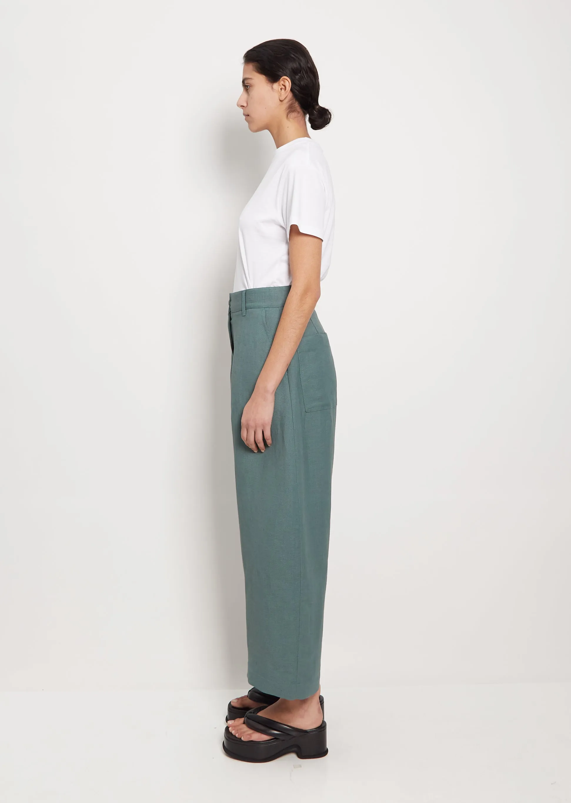 Chalco Linen Viscose Crop Pant