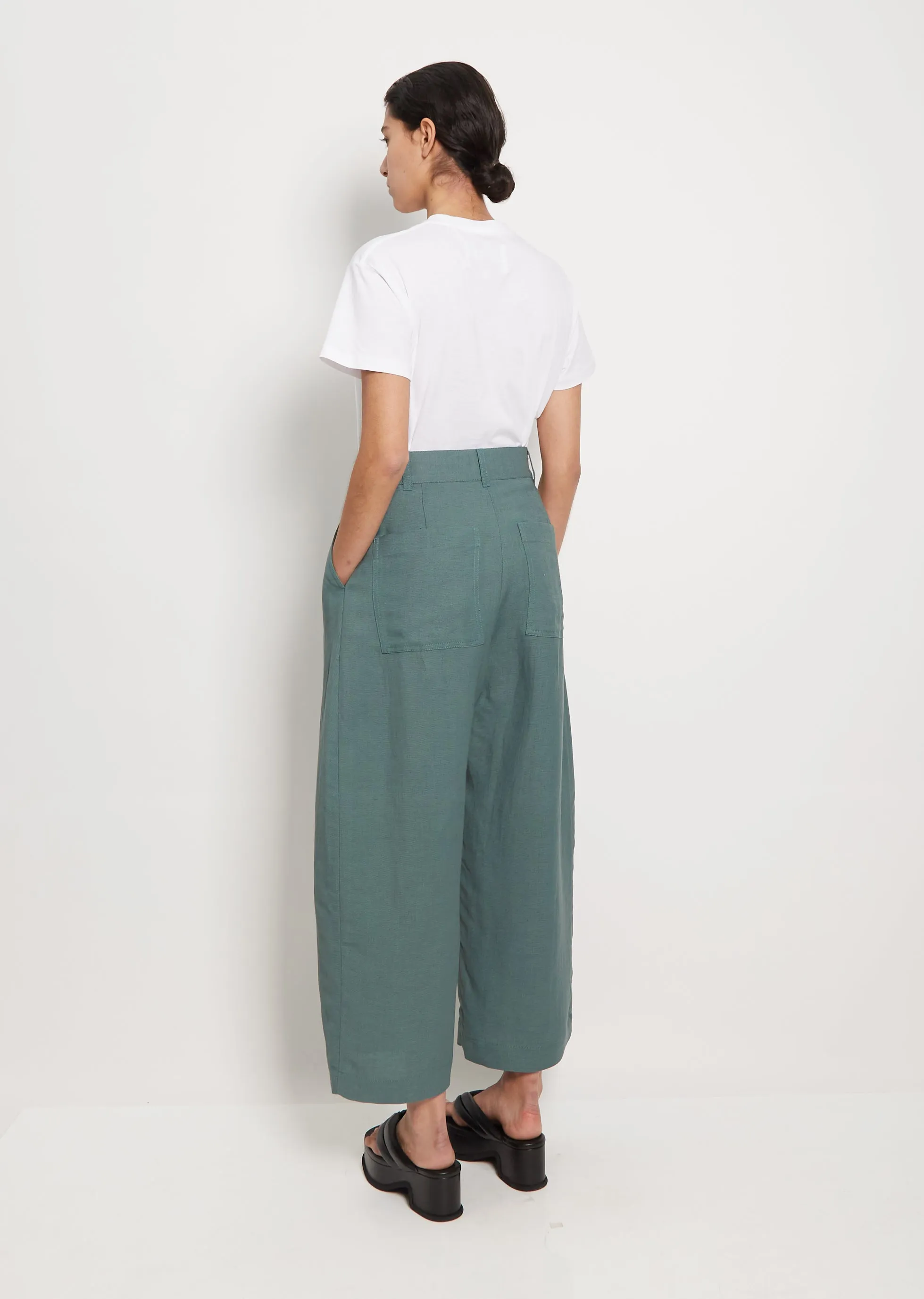 Chalco Linen Viscose Crop Pant