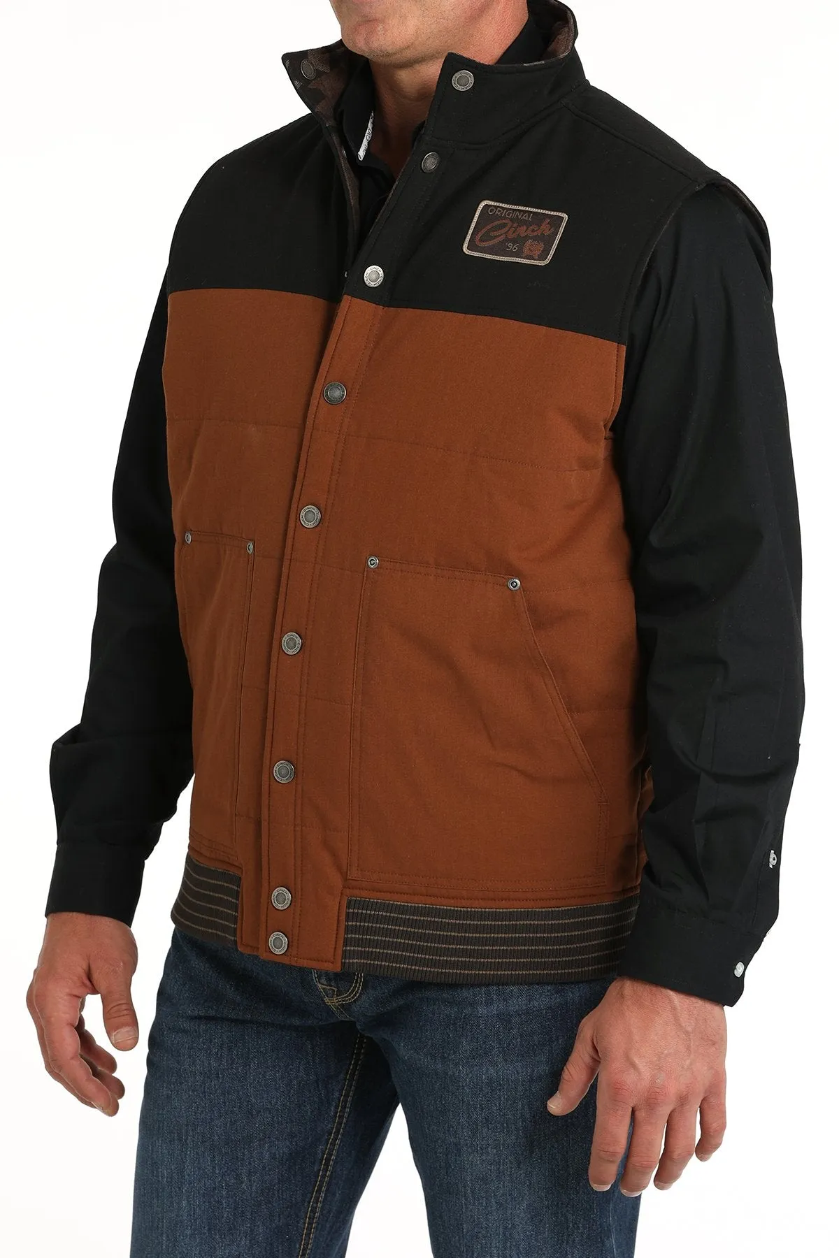 Cinch Reversible Quilted Men's Brown/Black Vest