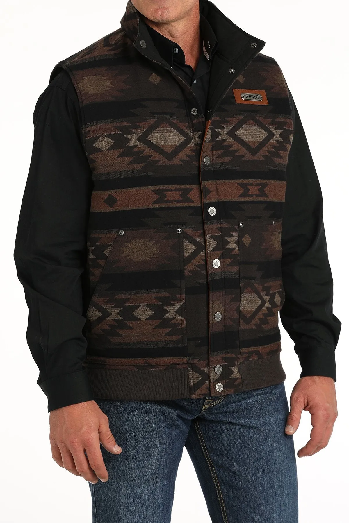 Cinch Reversible Quilted Men's Brown/Black Vest