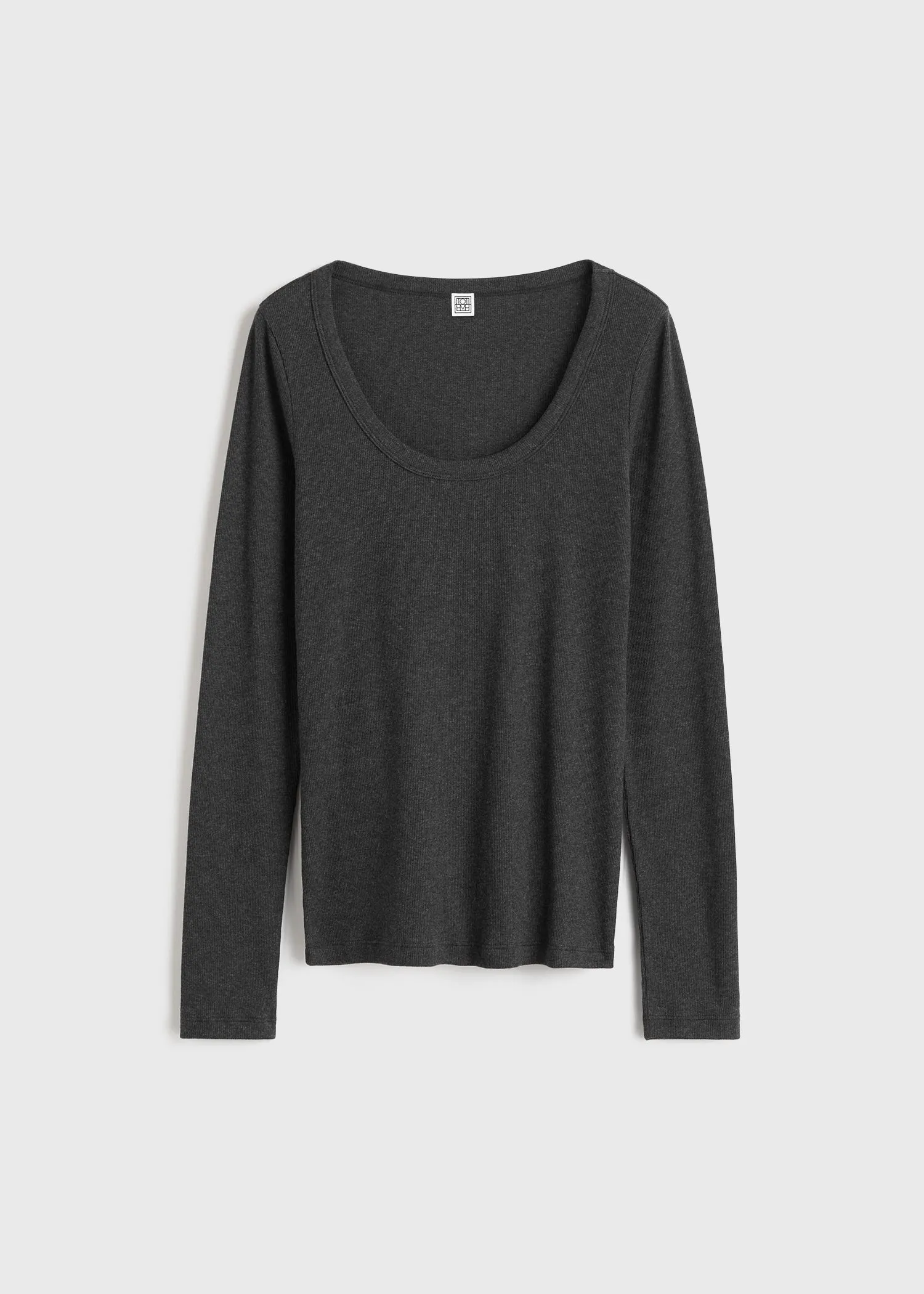 Classic rib top charcoal melange