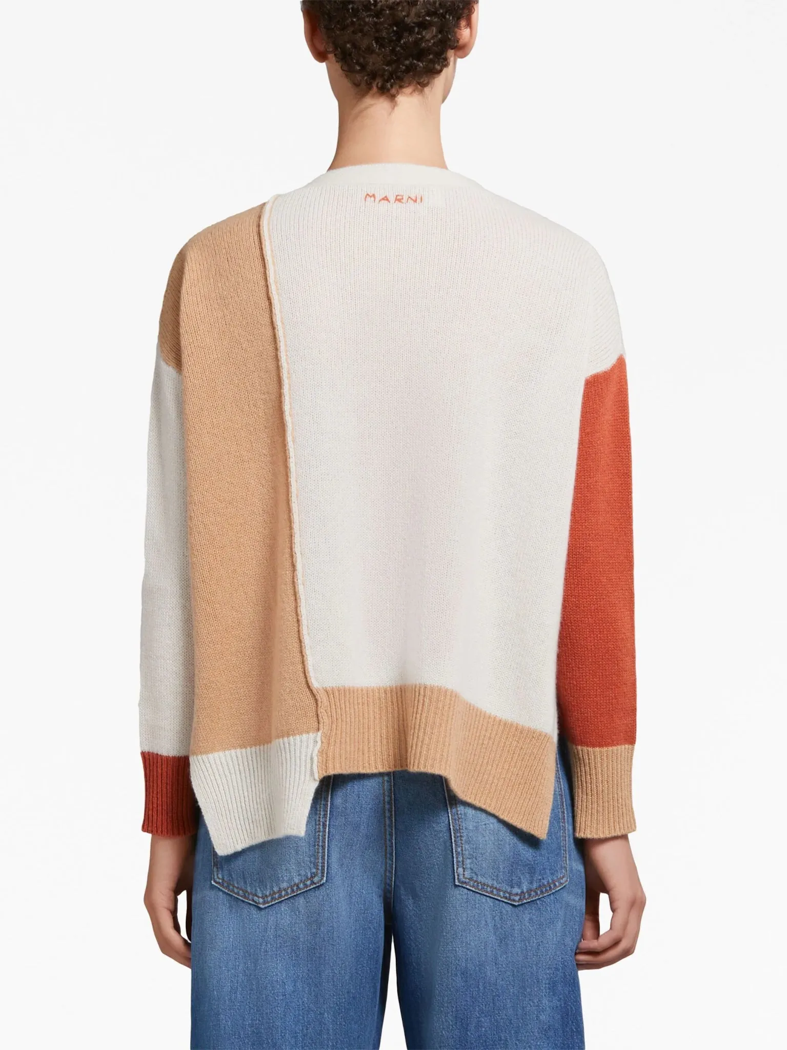 colour-block cashmere cardigan