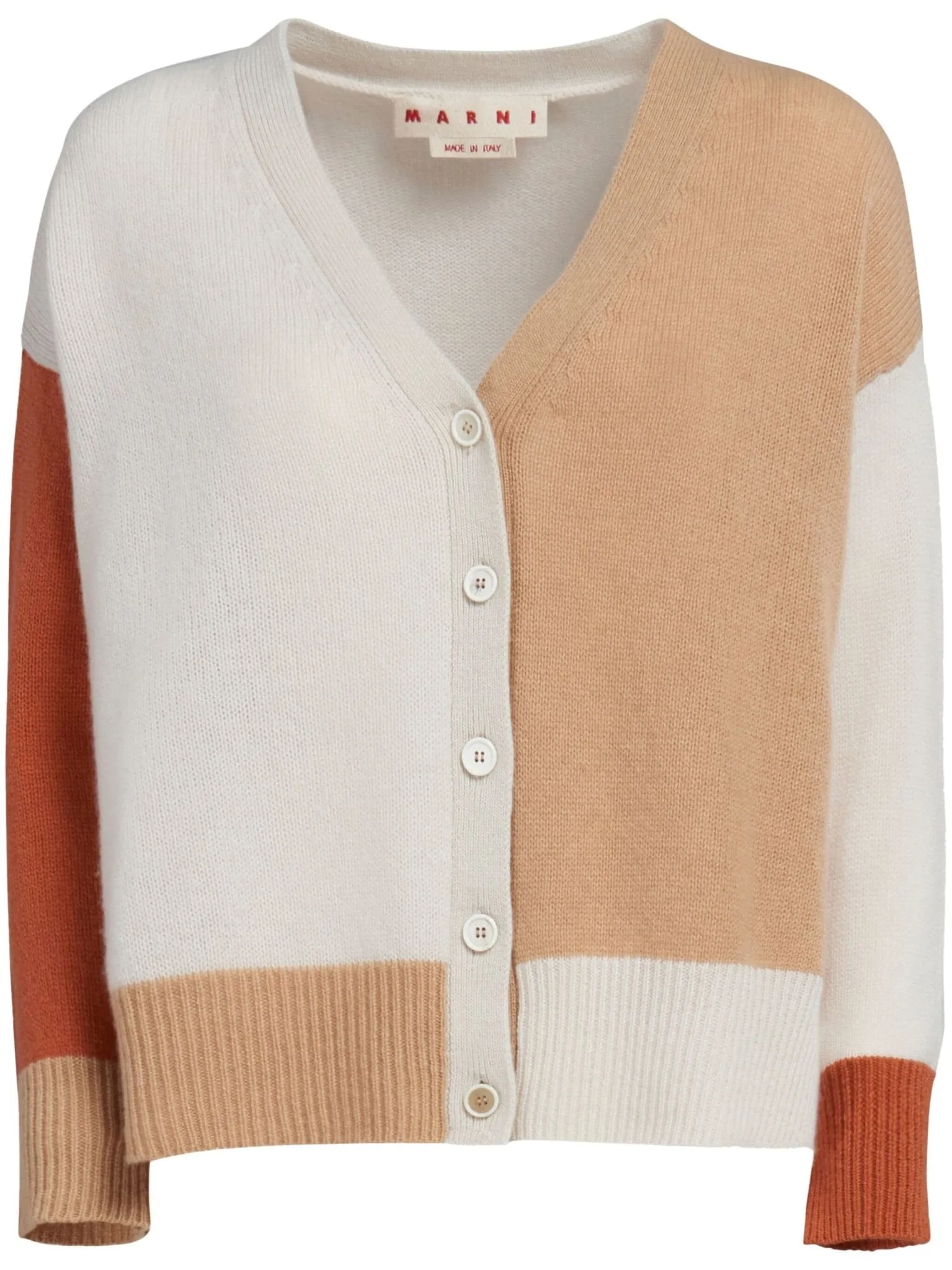 colour-block cashmere cardigan