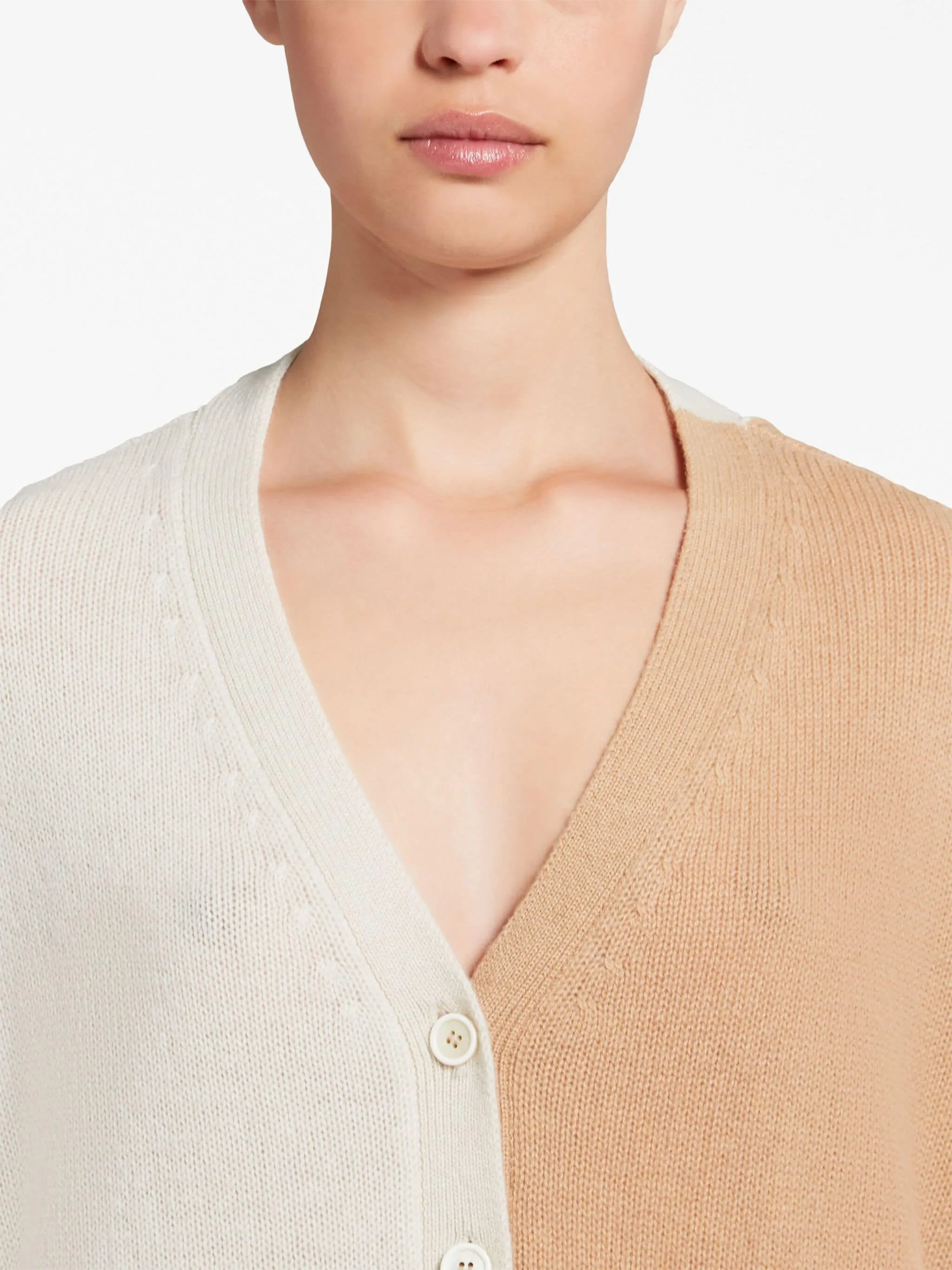 colour-block cashmere cardigan