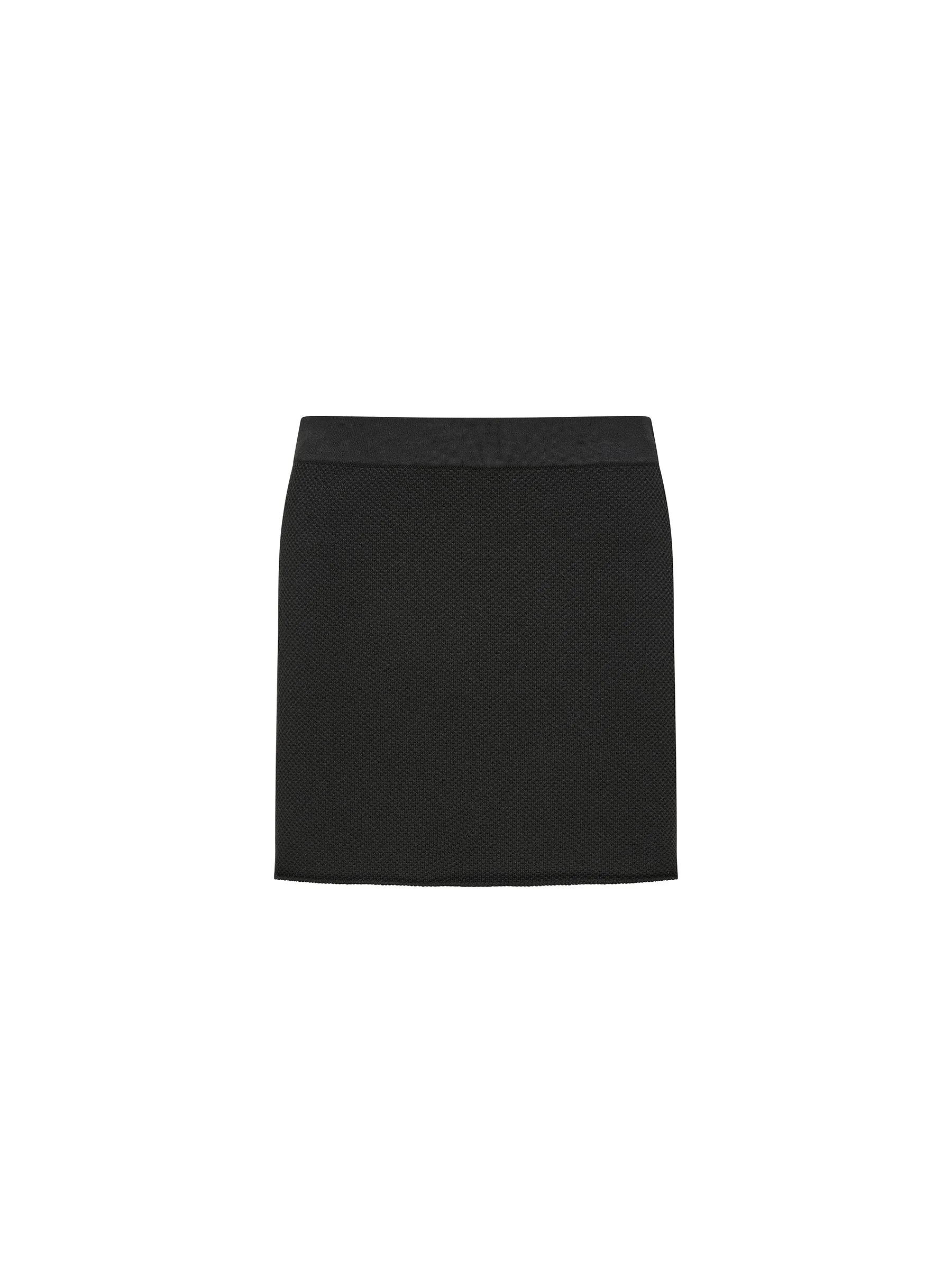 combed cotton pique knit skirt