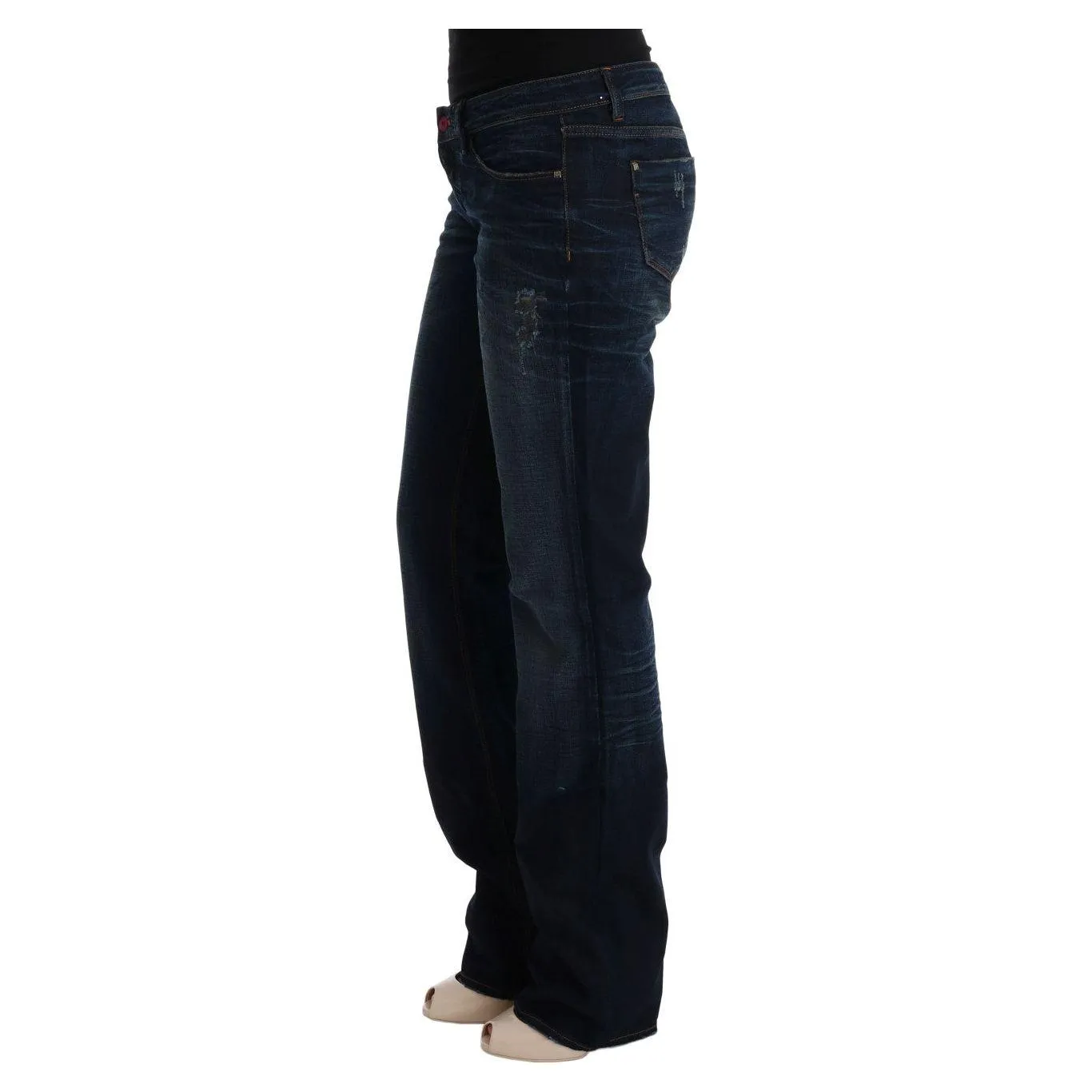 Costume National Elegant Blue Regular Fit Cotton Jeans