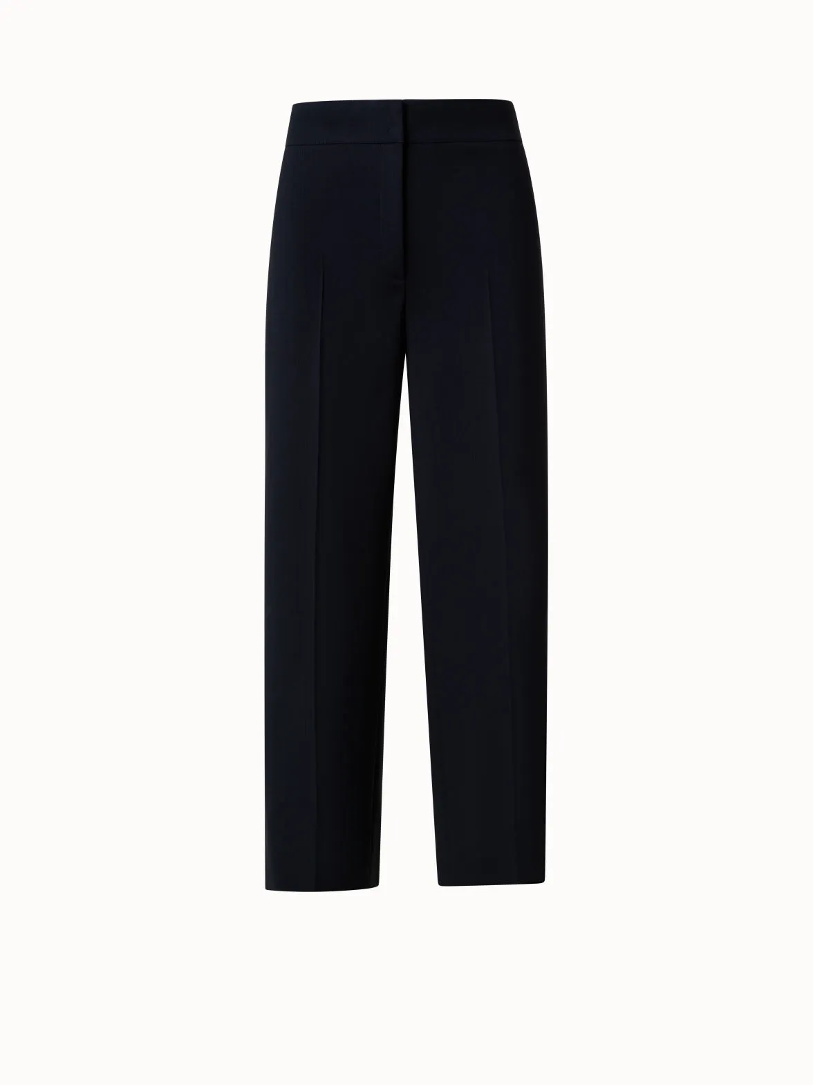 Cropped Wide Leg Pants in Stretch Wool Crêpe