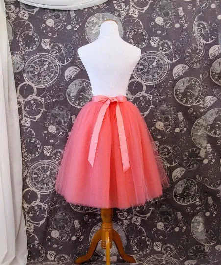 Custom-made Midi Tulle Skirt American Apparel Tutu Skirts Womens Petticoat Elastic Belt 2017 Summer faldas saia jupe BSQ002