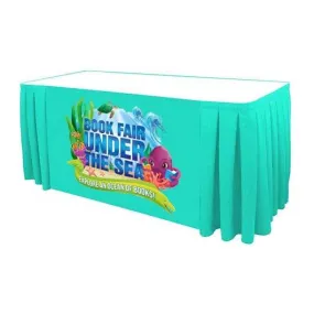 Custom Printed Table Skirt Box Pleat - All Over Print