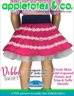 Debbie Skirt 18 Inch Doll Sewing Pattern