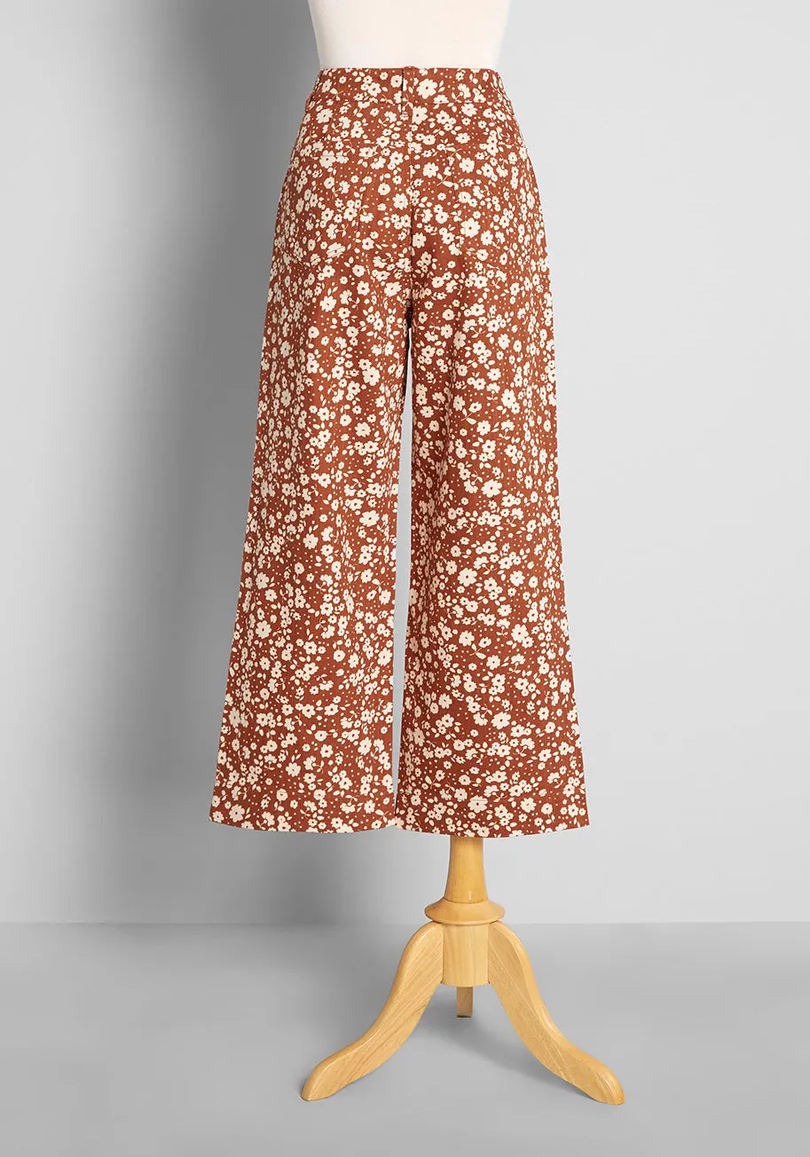 Ditsy Days in Daisies Wide-Leg Jeans