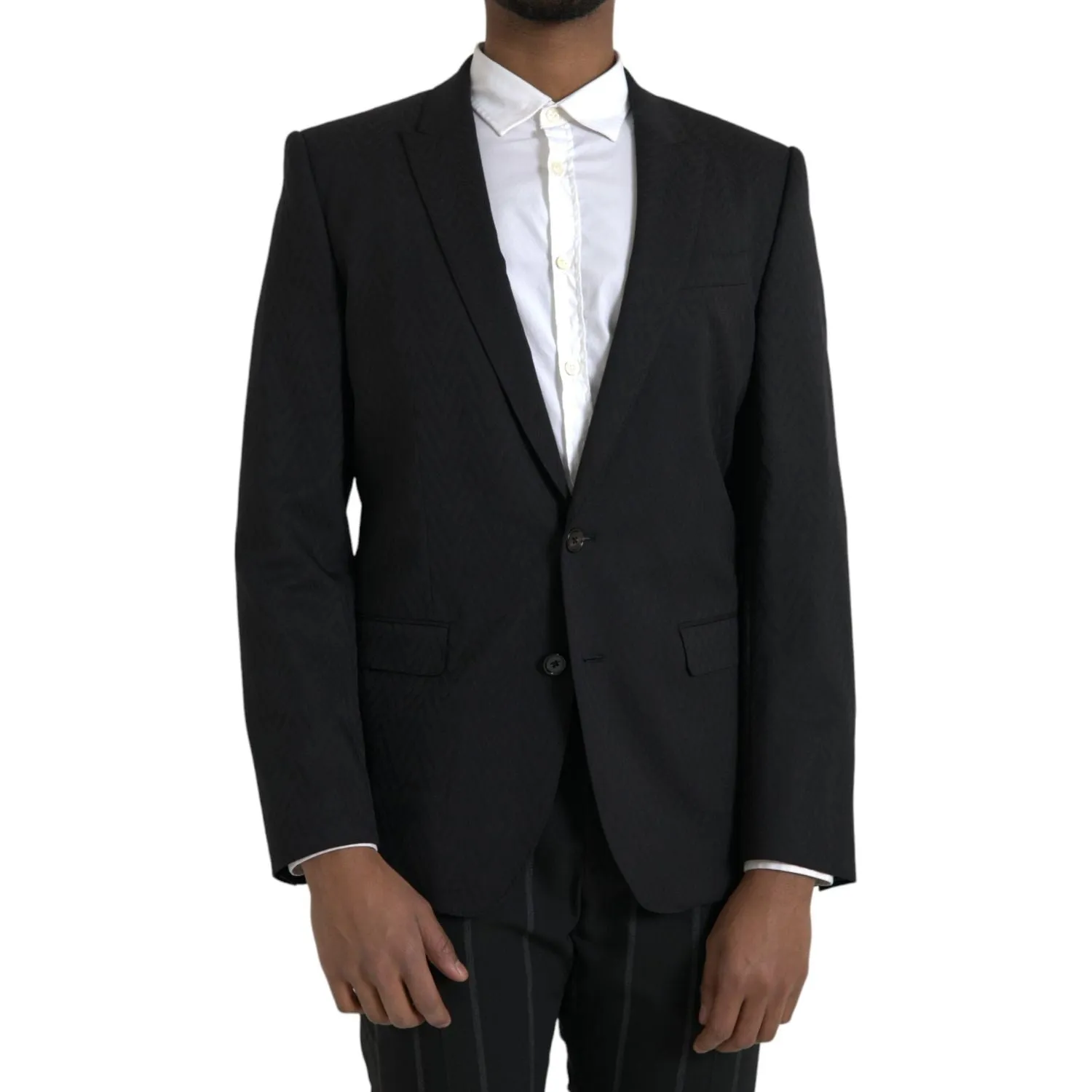 Dolce & Gabbana Black MARTINI Slim Fit Jacket Coat Blazer