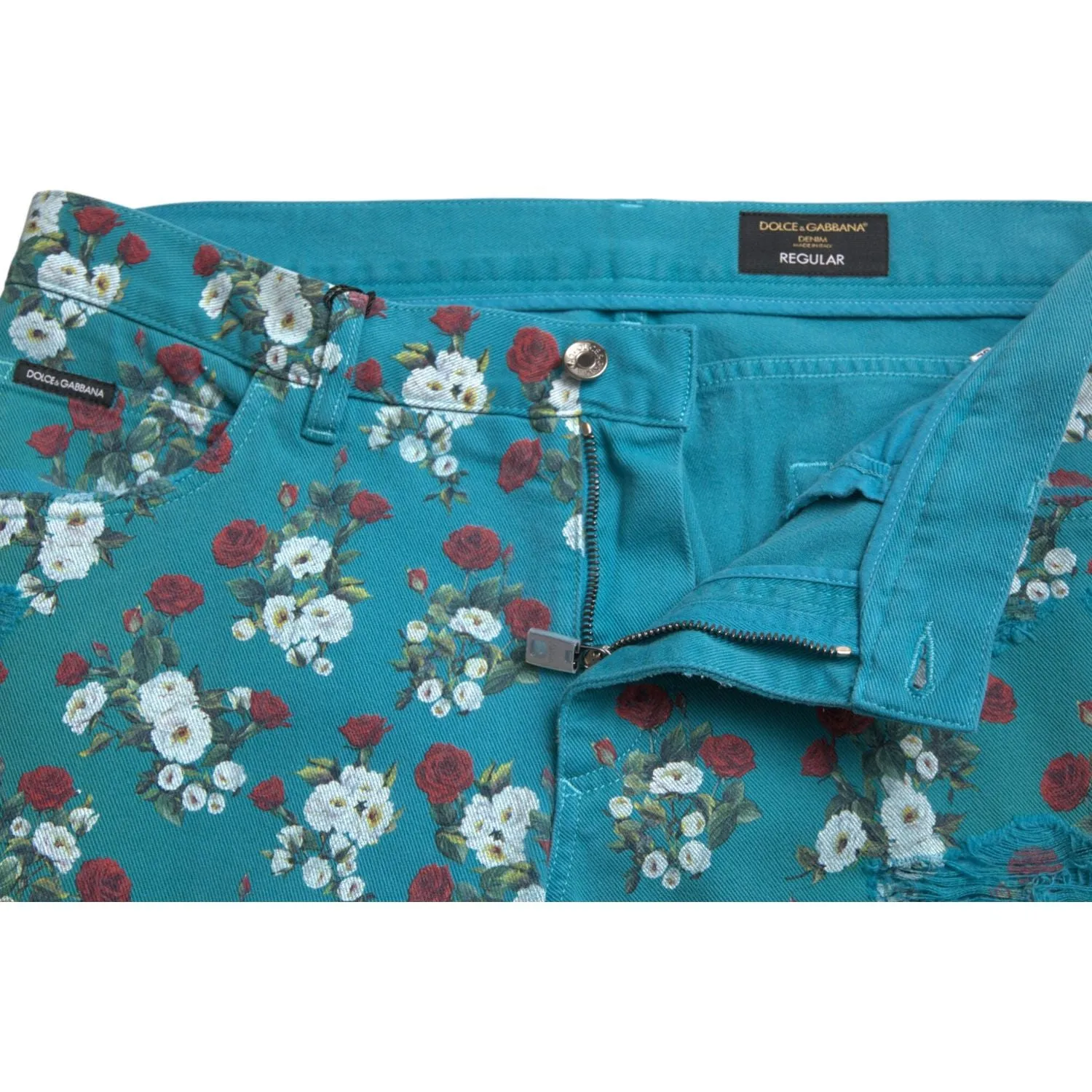 Dolce & Gabbana Chic Floral Skinny Denim Jeans