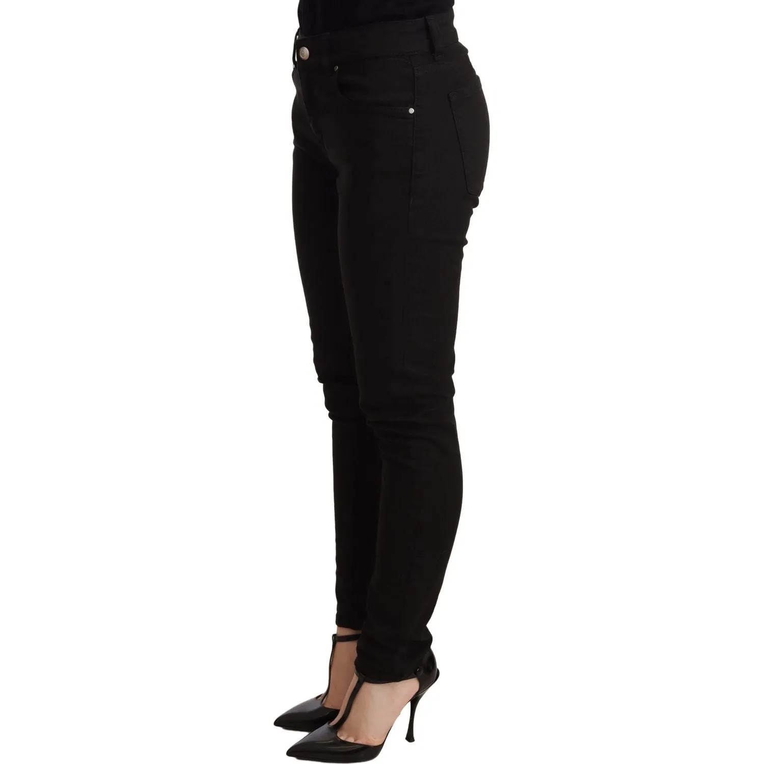 Dolce & Gabbana Elegant Slim-Fit Black Denim Jeans